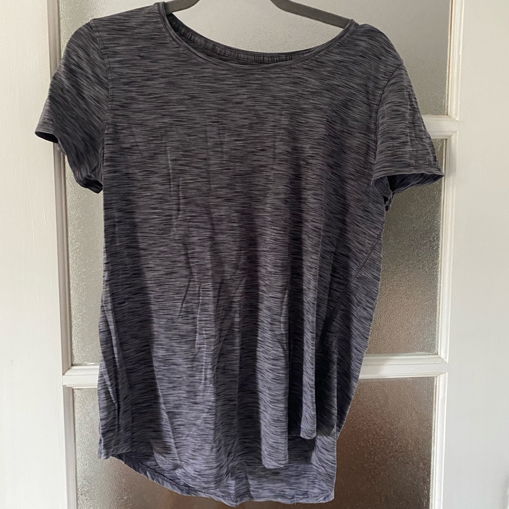 lululemon athletica Short Sleeve Heathered Charcoal Tee